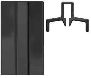Glass Door Pull for Max.Glass Thickness 6.7mm Zinc Alloy Clamp fixing – Black