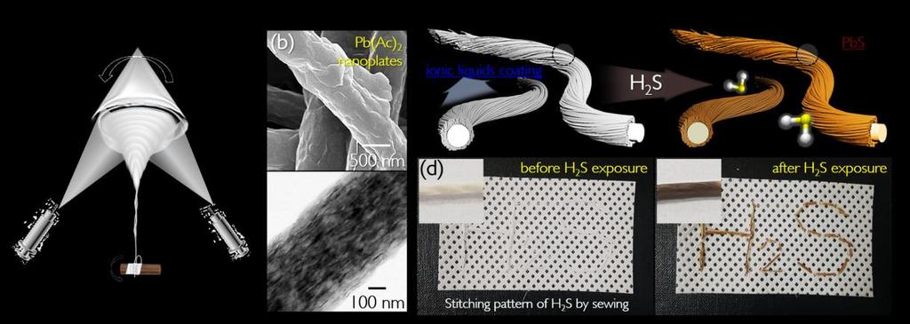 Chemically Functionalized Single Strip Nanofiber Yarn Colorimetric Sensor Platform: Ultrasensitive Detection of Hydrogen Sulfide toward Halitosis Diagnosis Dong-Ha Kim 1, Jun-Hwe Cha 2, Jin-Gook Bae