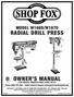 MODEL W1669/W1670 RADIAL DRILL PRESS OWNER'S MANUAL (FOR MODELS MANUFACTURED SINCE 06/22)