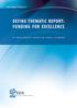 DEFINE THEMATIC REPORT: FUNDING FOR EXCELLENCE
