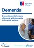 Commitment to the care of people with dementia in hospital settings