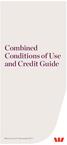 Combined Conditions of Use and Credit Guide