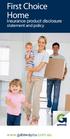 First Choice Home. Insurance product disclosure statement and policy. www.gatewaycu.com.au