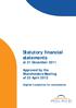 Statutory financial statements at 31 December 2011