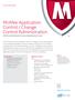 McAfee Application Control / Change Control Administration Intel Security Education Services Administration Course