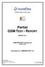 Partial GSM TEST - REPORT
