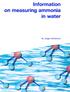 Information on measuring ammonia in water. Dr. Jürgen Schleicher