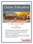 Online Education. @ Sandhills Community College. A Guide to Your Rights And Responsibilities