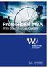 Professional MBA. With Specialization Options