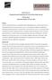 Special Issue on: Designing Internal Organization for External Knowledge Sourcing. Call for papers Submission deadline: 30 th June 2010