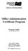 Office Administration Certificate Program