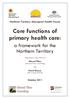 Core functions of primary health care: