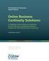 Online Business Continuity Solutions: