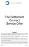 The Settlement Connect Service Offer