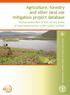 Agriculture, forestry and other land use mitigation project database