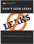 Don t Leak Leads. Insert Copy Here. How To Identify Leaks & Get More Customers. Insert Copy Here
