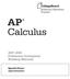 AP Calculus. 2007 2008 Professional Development Workshop Materials. Special Focus: Approximation
