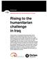 Rising to the humanitarian challenge in Iraq