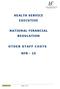 HEALTH SERVICE EXECUTIVE NATIONAL FINANCIAL REGULATION OTHER STAFF COSTS NFR - 15