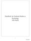 Handbook for Graduate Studies in Psychology