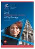 2015 Postgraduate studies in Psychology. www.psych.unimelb.edu.au