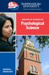 MASTER OF SCIENCE IN Psychological Science SHIP.EDU/ GRADUATE