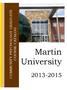 COMMUNITY PSYCHOLOGY GRADUATE COURSE CATALOG. Martin University