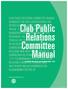 Club Public Relations Committee Manual