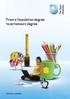 From a foundation degree to an honours degree