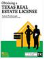 Obtaining a Texas Real Estate License