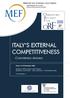 ITALY S EXTERNAL COMPETITIVENESS