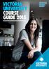 VICTORIA UNIVERSITY COURSE GUIDE 2015