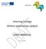 Interreg Europe Online application system USER MANUAL
