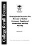 Strategies to Increase the Number of Initial Licensure Registered Nurses and Nursing Faculty