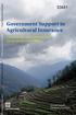 Government Support to Agricultural Insurance