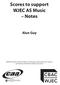 Scores to support WJEC AS Music Notes