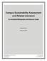 Campus Sustainability Assessment and Related Literature
