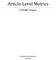 Article- Level Metrics. A SPARC Primer