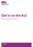 Get in on the Act. The Care Act 2014. Corporate