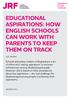 Educational aspirations: how English schools can work with