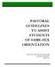 PASTORAL GUIDELINES TO ASSIST STUDENTS OF SAME-SEX ORIENTATION