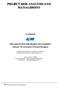 PROJECT RISK ANALYSIS AND MANAGEMENT