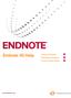 Endnote X6 Help. Overview of EndNote > What s New in EndNote? > Contact Thomson Reuters > www.endnote.com