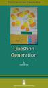 Effective Instructional Strategies Series. Question Generation. By Sharon M. Look. Pacific Resources for Education and Learning