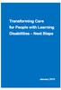 Transforming Care for People with Learning Disabilities Next Steps