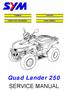Quad Lander 250 SERVICE MANUAL