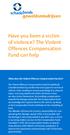 Have you been a victim of violence? The Violent Offences Compensation Fund can help