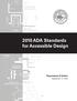 2010 ADA Standards for Accessible Design. Department of Justice