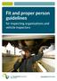 Fit and proper person guidelines. for inspecting organisations and vehicle inspectors