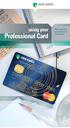 using your Professional Card